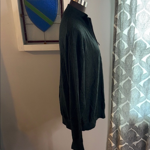 Orvis 100% Merino Wool Quarter Zip Sweater SZ Large - Picture 6 of 8